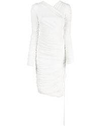 KHAITE - The Arabella Ruched Midi Dress - Lyst