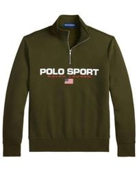 Polo Ralph Lauren - Fleece-Sweatshirt Mit Logo-Print - Lyst