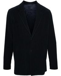 Homme Plissé Issey Miyake - Pleated Single-Breasted Jacket - Lyst