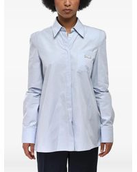 Off-White c/o Virgil Abloh - Lace-Up Back Poplin Shirt - Lyst