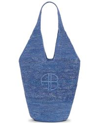 Anine Bing - Leah Logo Raffia Tote Bag - Lyst