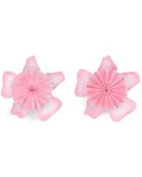 Chloé - Bloom Flower-Motif Lacquer-Coated Earrings - Lyst