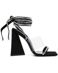 The Attico - Isa 115mm Embellished Leather Sandals - Lyst