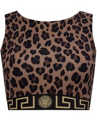 Versace - Logo Sports Bra - Lyst