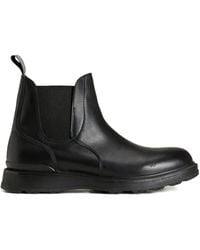 Woolrich - Leren Laarzen Met Elastisch Vlak - Lyst