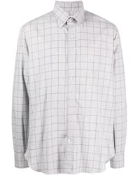 Luciano Barbera - Check-Pattern Cotton Shirt - Lyst
