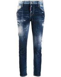 DSquared² - Jean Skinny À Effet Usé - Lyst