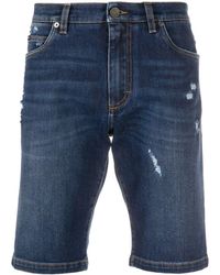 Dolce & Gabbana Slim-fit Denim Shorts - Blue