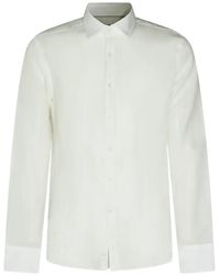 Canali - Camisa Con Cuello Italiano - Lyst