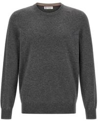 Brunello Cucinelli - Kaschmirpullover mit Rundhalsausschnitt - Lyst