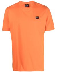 Paul & Shark - Logo-Patch Cotton T-Shirt - Lyst