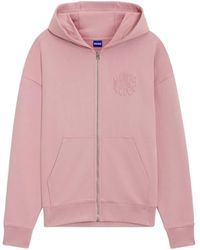 HUGO - Embossed Zip-Up Hoodie - Lyst