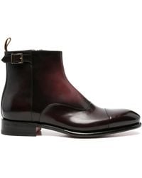 Santoni - Stiefeletten Mit Schnalle Und Reißverschluss - Lyst