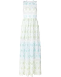 Huishan Zhang Sleeveless Crochet Floral Dress - Meerkleurig