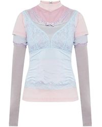 Balenciaga - Top With Stand-Up Collar - Lyst