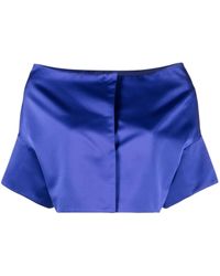 P.A.R.O.S.H. - Schulterfreie Cropped-Bluse - Lyst