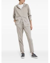 Brunello Cucinelli - Monili-Chain Detail T-Shirt - Lyst