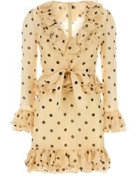 Valentino Garavani - Polka Dot-Print Organza Mini Dress - Lyst
