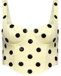 Area - Polka Dot-appliqué Cropped Top - Lyst