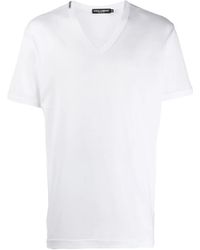 Dolce & Gabbana - Camiseta con cuello en V - Lyst
