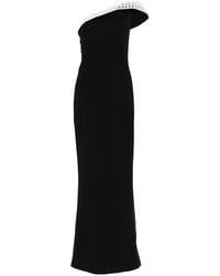 Jean Louis Sabaji - Crystal-Embellished Crepe Dress - Lyst