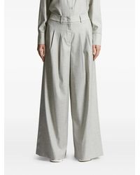 Peserico - Pleated Wide-Leg Trousers - Lyst