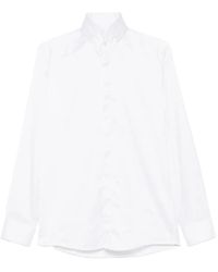 Carlo Pignatelli - Embroidered-Collar Concealed-Fastening Shirt - Lyst