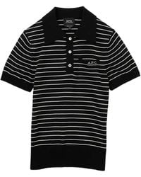 A.P.C. - Gestreept Poloshirt - Lyst
