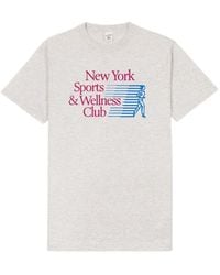 Sporty & Rich - Ny Motion Graphic-Print T-Shirt - Lyst