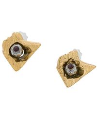 Imogen Belfield Rocks And Spheres Stud Earrings - Metallic