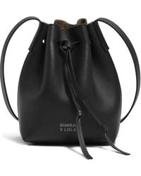 Bimba Y Lola - Drawstring-Closure Leather Bucket Bag - Lyst