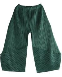 Pleats Please Issey Miyake - Pleated Panelled Trousers - Lyst