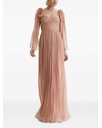 Framboise - Tacoma Pleated Silk Maxi Dress - Lyst