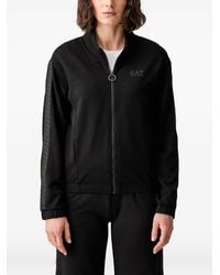 EA7 - Logo-Print Zip-Up Track Jacket - Lyst