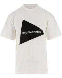 and wander - T-Shirt À Détail De Logo - Lyst
