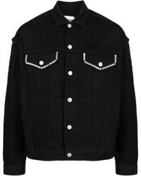 Izzue - Detachable-sleeves Studded Denim Jacket - Lyst
