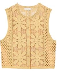 Sandro - Gehaakte Top - Lyst