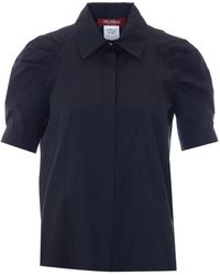 Max Mara - Mstamore Ruched-Sleeve Shirt - Lyst