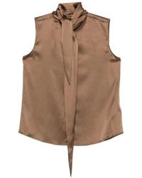 Dorothee Schumacher - Sence Of Shine Bow-Detail Sleeveless Top - Lyst