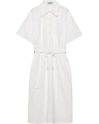 Prada - Robe À Lien De Resserrage - Lyst