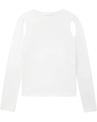 Helmut Lang Ivory Re-edition Elbow Cut Out Sweater in White | Lyst