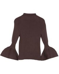Genny - Ribbed Bell-Sleeve Sweater - Lyst