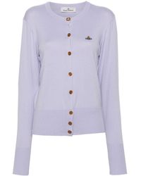 Vivienne Westwood - Orb-embroidered Cotton Cardigan - Lyst