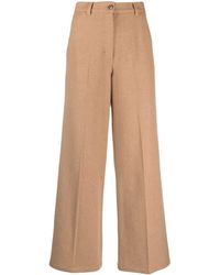 KENZO - Logo-tag Felted Wide-leg Trousers - Lyst