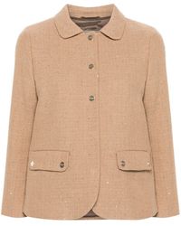 Herno - Sequin-embellished Tweed Jacket - Lyst