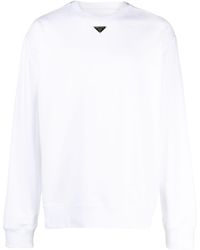 Prada - Sweatshirt mit Triangel-Logo - Lyst