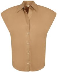 Blanca Vita - Sleeveless Cap-Shoulder Shirt - Lyst