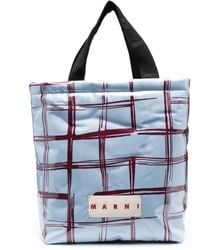 Marni - Checked Padded-Design Tote Bag - Lyst