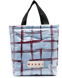 Marni - Checked Padded-Design Tote Bag - Lyst