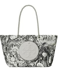 Tory Burch - Große Ella Tote Bag Mit Ketten-Print - Lyst